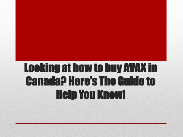 looking at how to buy avax in canada here s the guide to help you know