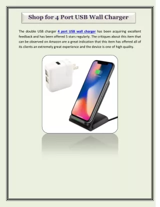 Shop For Stylish 4 Port Usb Wall Charger