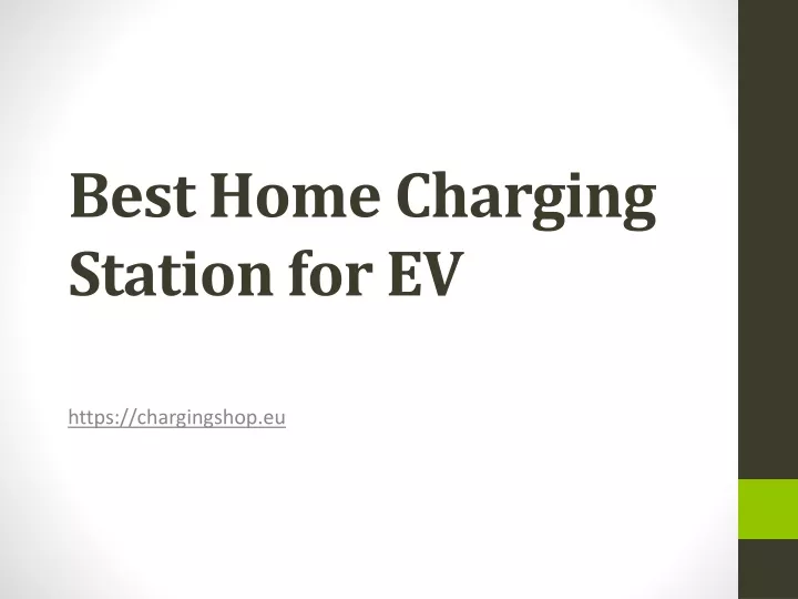 best home charging station for ev