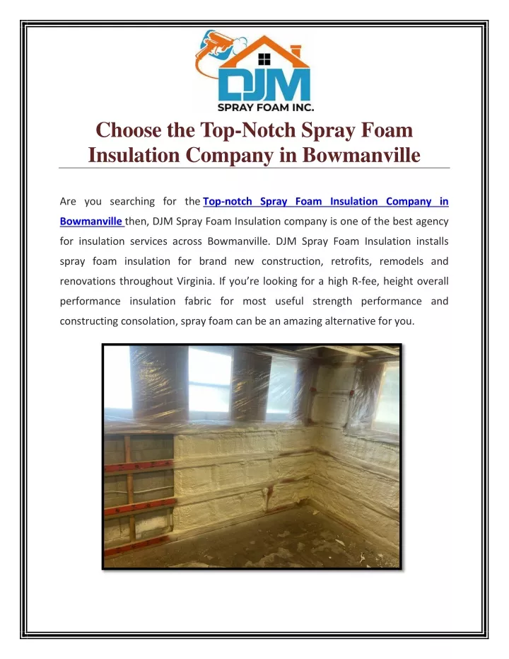 choose the top notch spray foam insulation