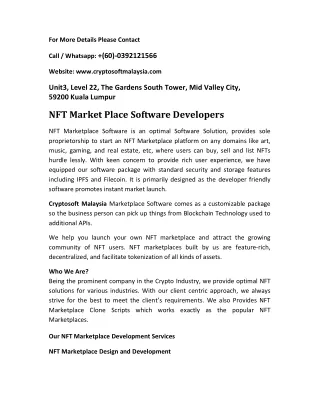 for more details please contact