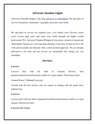 advocate chandan rajput