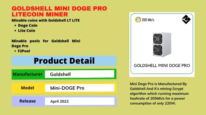 goldshell mini doge pro litecoin miner minable