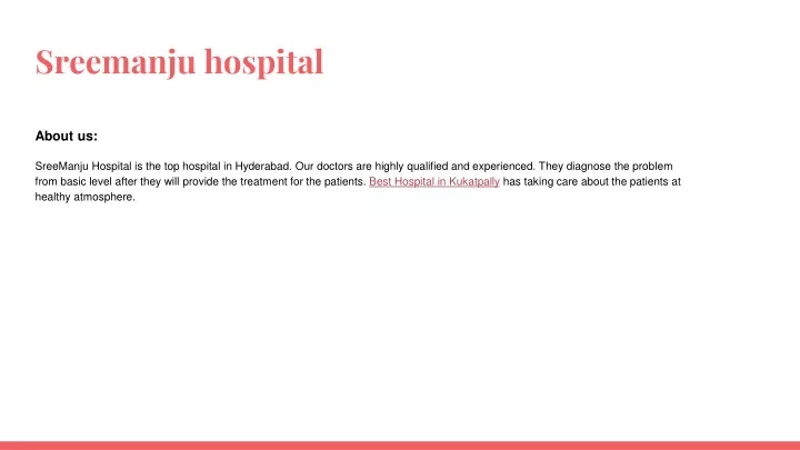PPT - Best Hospital in Kukatpally PowerPoint Presentation, free ...