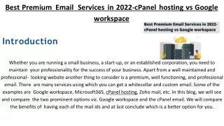 Best Premium Email Services in 2022-cPanel hosting vs Google workspace-converted