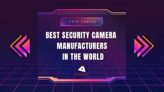 Best security camera  manufacturers  in the world