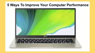 5 ways to improve your computer performance