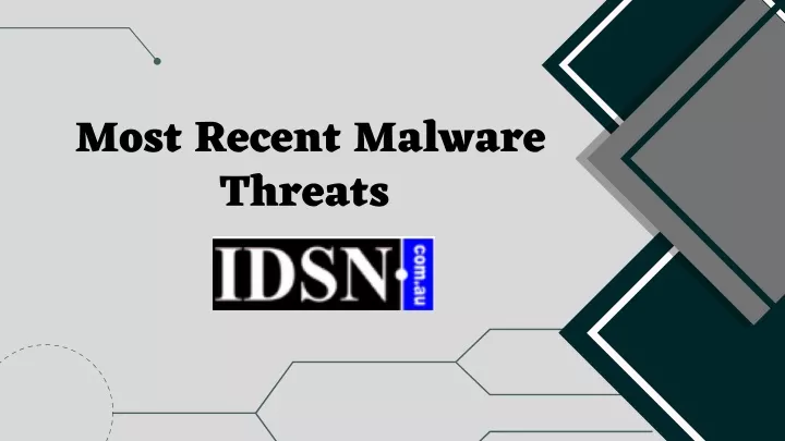 most recent malware threats