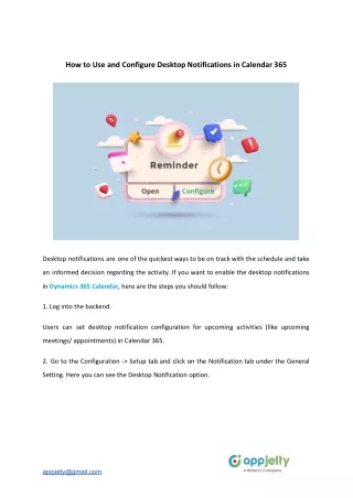 how to use and configure desktop notifications