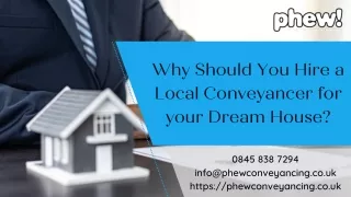 Why Should You Hire a Local Conveyancer for your Dream House