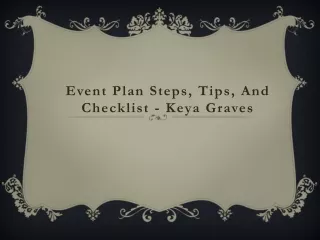 event plan steps tips and checklist keya graves