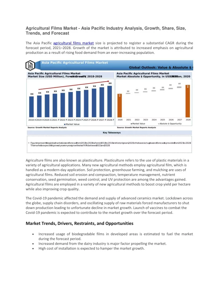 agricultural films market asia pacific industry