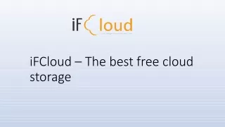 iFCloud The best free cloud storage