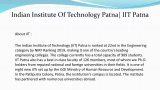 Indian Institute Of Technology Patna| IIT Patna