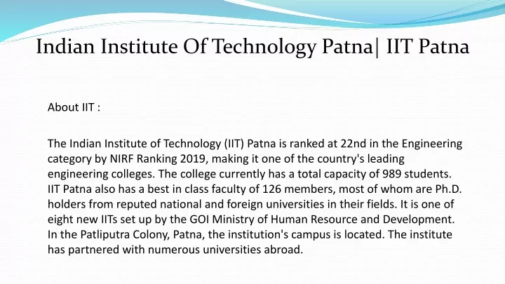 indian institute of technology patna iit patna