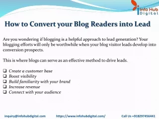 How to Convert your Blog Readers into Lead