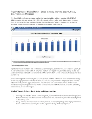 high performance trucks market global industry