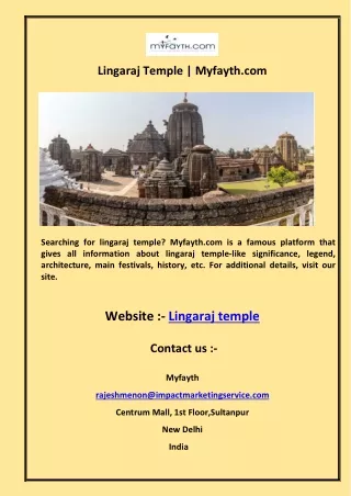 Lingaraj Temple  Myfayth.com