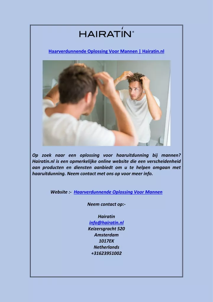 haarverdunnende oplossing voor mannen hairatin nl