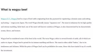 what is wagyu beef
