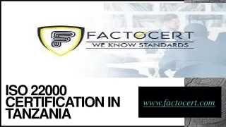 ISO 22000 Certification in Tanzania