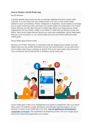 how to design a social media app
