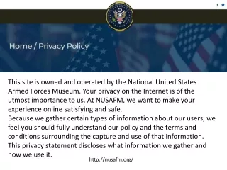 this site is owned and operated by the national