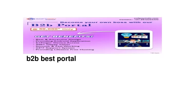 b2b best portal