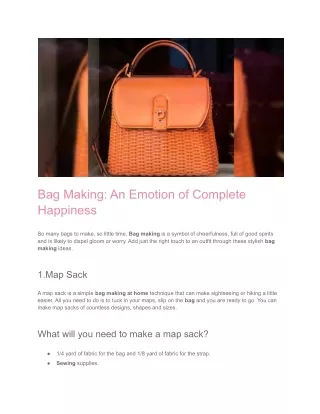 bag making an emotion of complete happiness