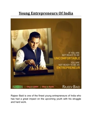 Young Entrepreneurs Of India