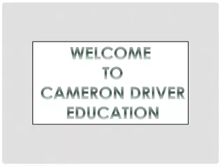 About Cameron Driver Education