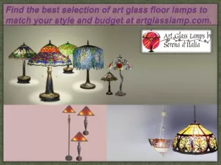 Find the best selection of art glass floor lamps to match your style and budget at artglasslamp.com.
