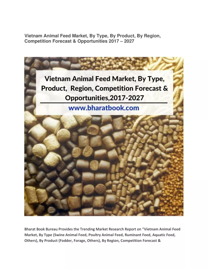 vietnam animal feed market by type by product