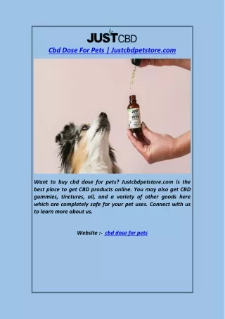 cbd dose for pets justcbdpetstore com