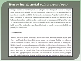how to install aerial points around your space