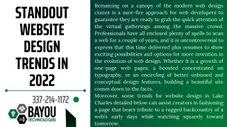 Standout Website Design Trends In 2022