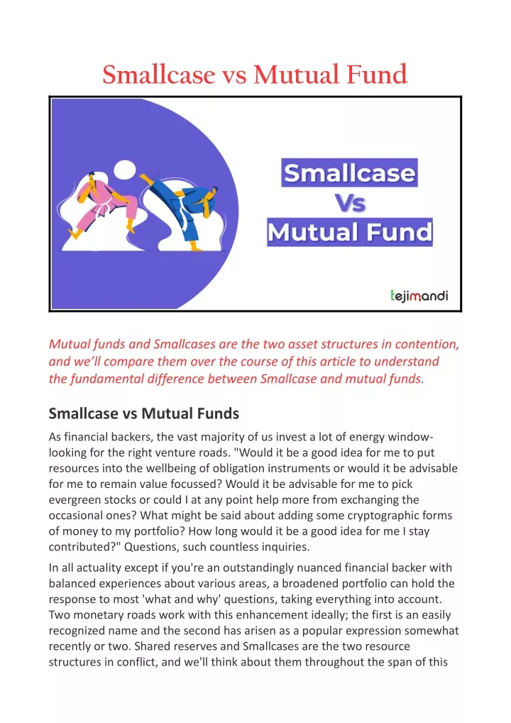 smallcase vs mutual fund