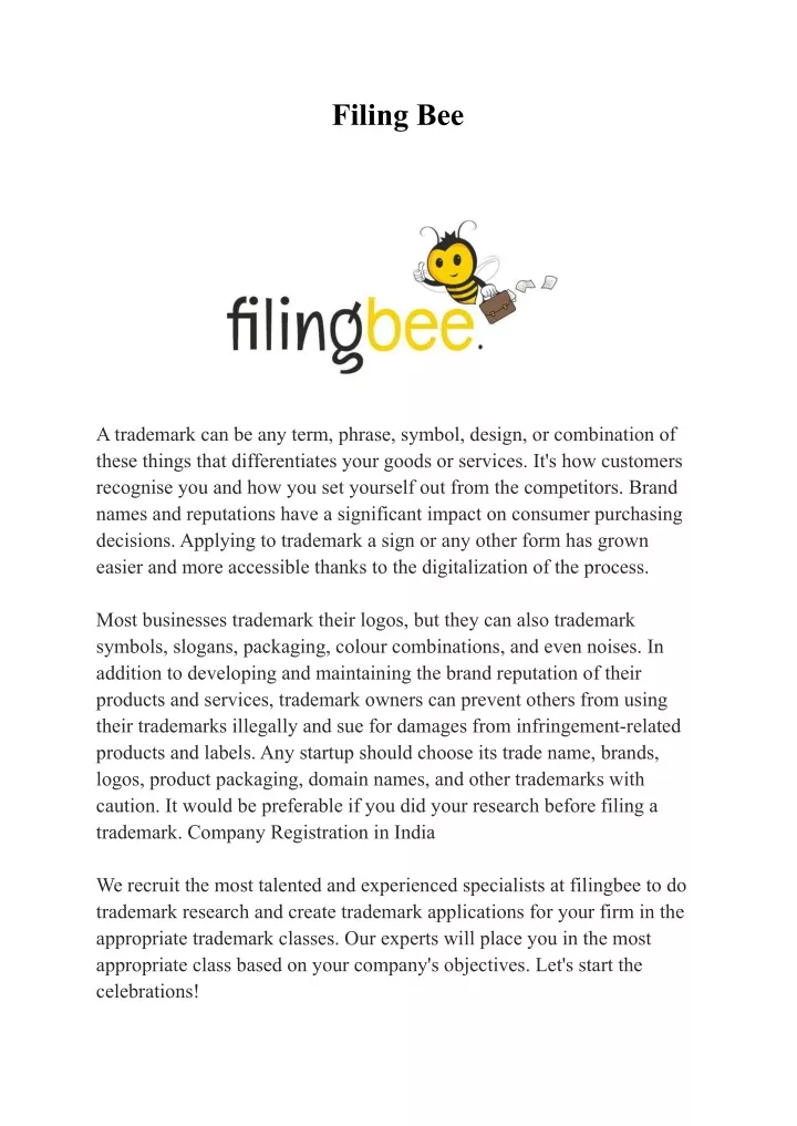 filing bee