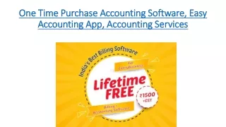 One Time Purchase Accounting Software, Easy Accounting App, Accounting Services