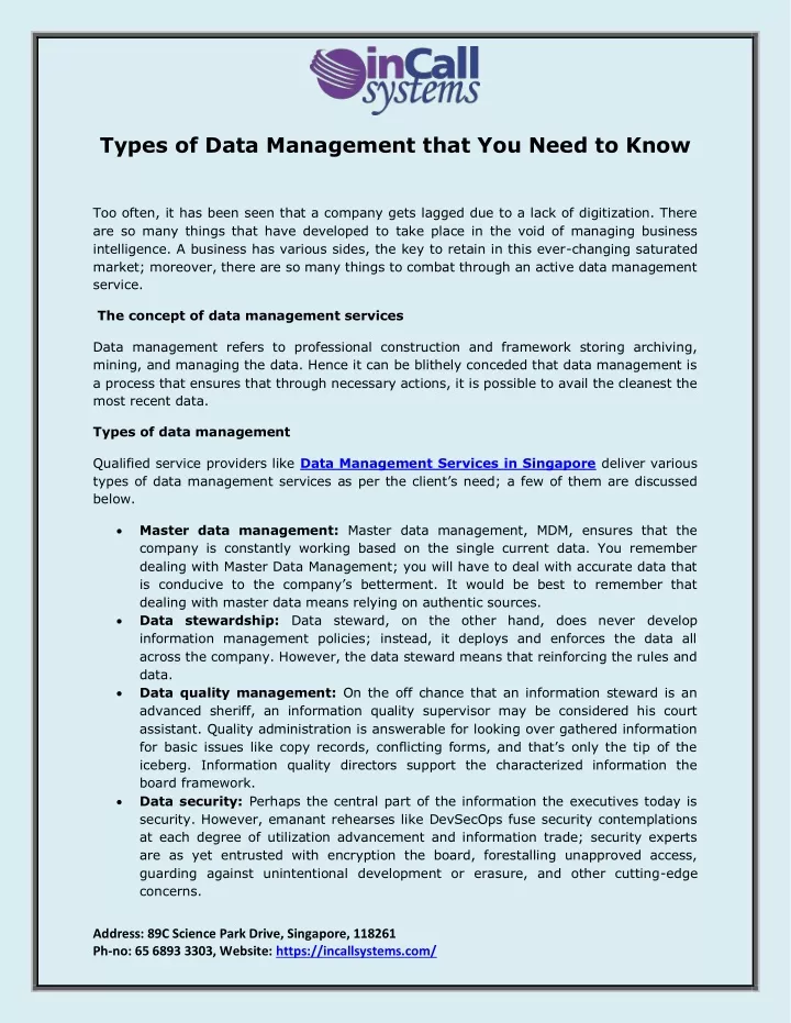 types of data management that you need to know