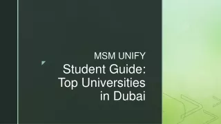 Student Guide: Top Universities in Dubai