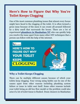 Here’s How to Figure Out Why You’re Toilet Keeps Clogging