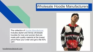 Wholesale Hoodie Manufacturers
