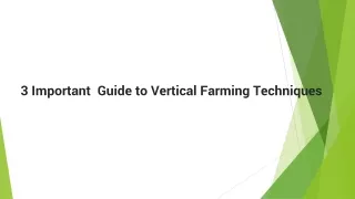 3 Important  Guide to Vertical Farming Techniques