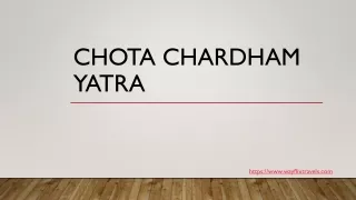 chota chardham yatra