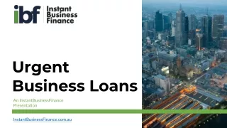 Urgent Business Loans Australia