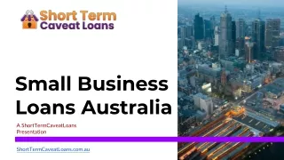 Small Business Loans Australia