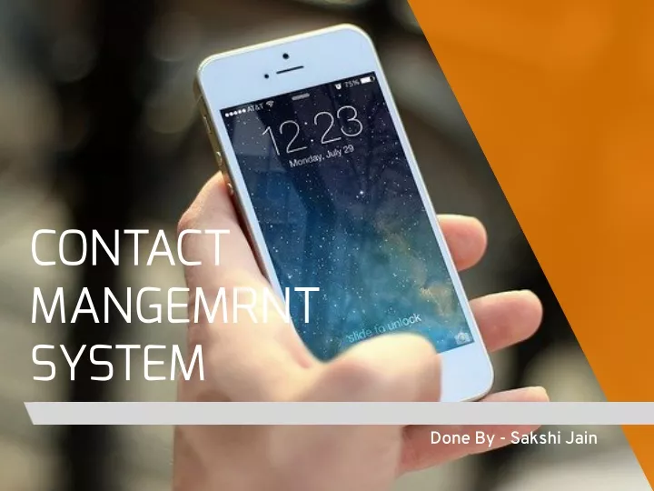 contact mangemrnt system