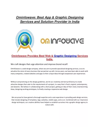 ominfowave best app graphic designing services
