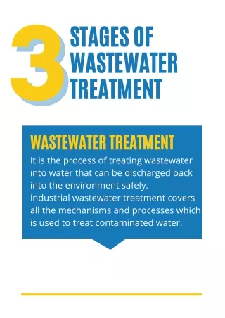 3 Stages of Wastewater Treatment